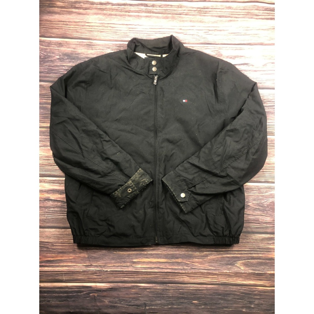 Tommy Hilfiger Mens Size XL Black Full Zip Jacket‎ Preowned
